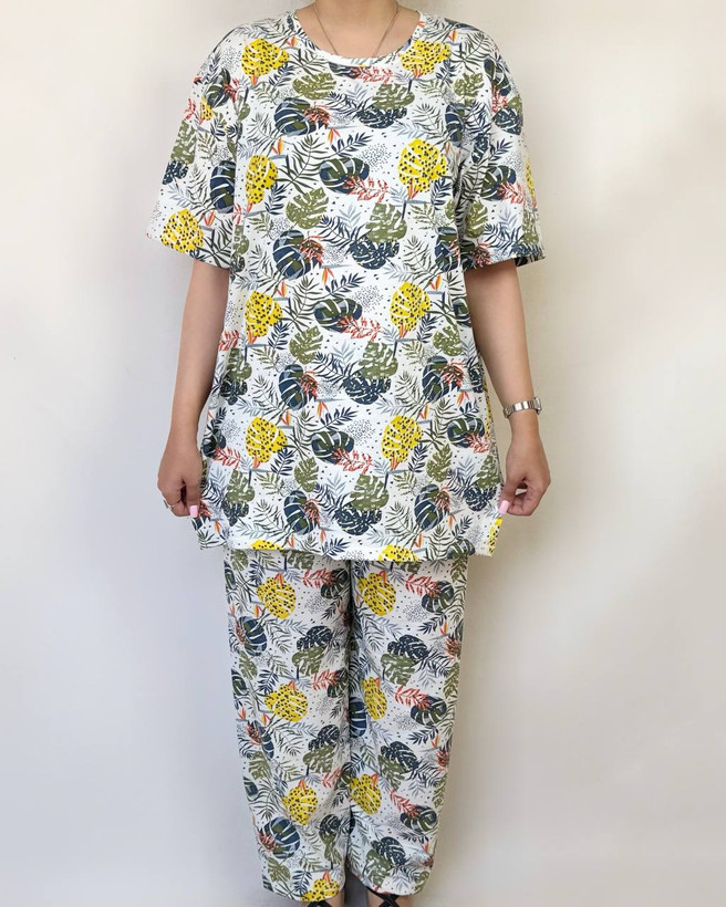 ست تیشرت شلوار نخ پنبه