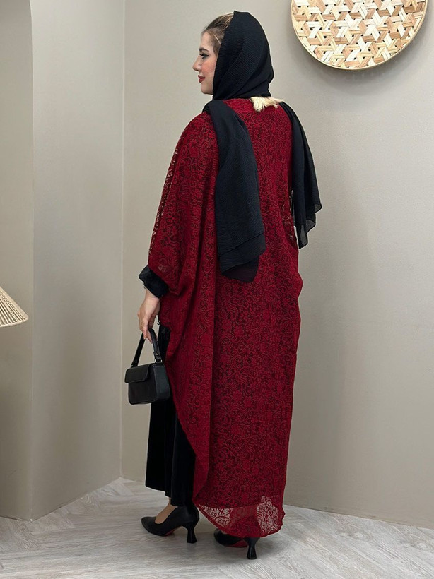 ست زنانه مخمل سرمه زیر رویه قرمز