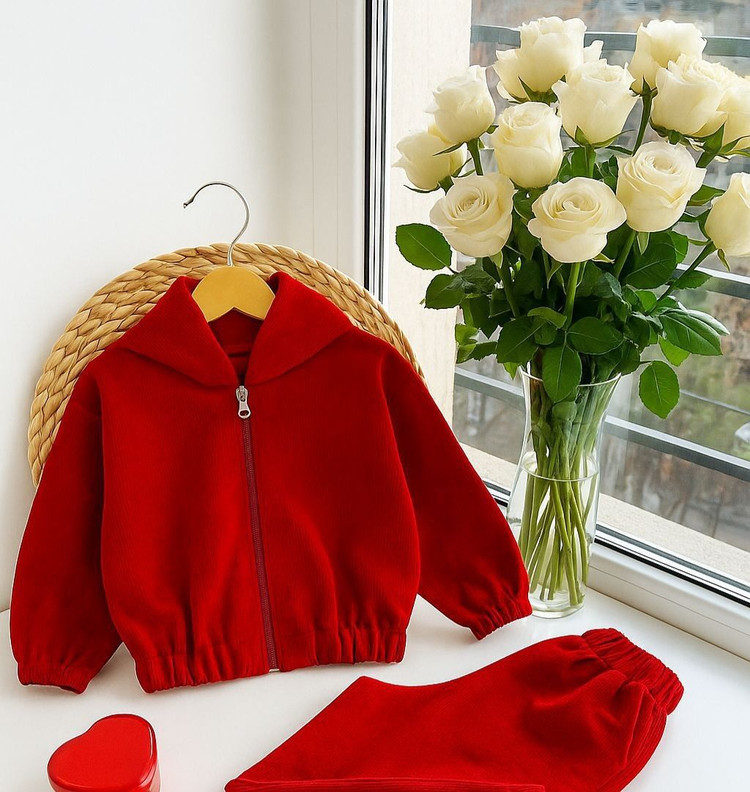 ست بچگانه سوئیشرت شلوار قرمز