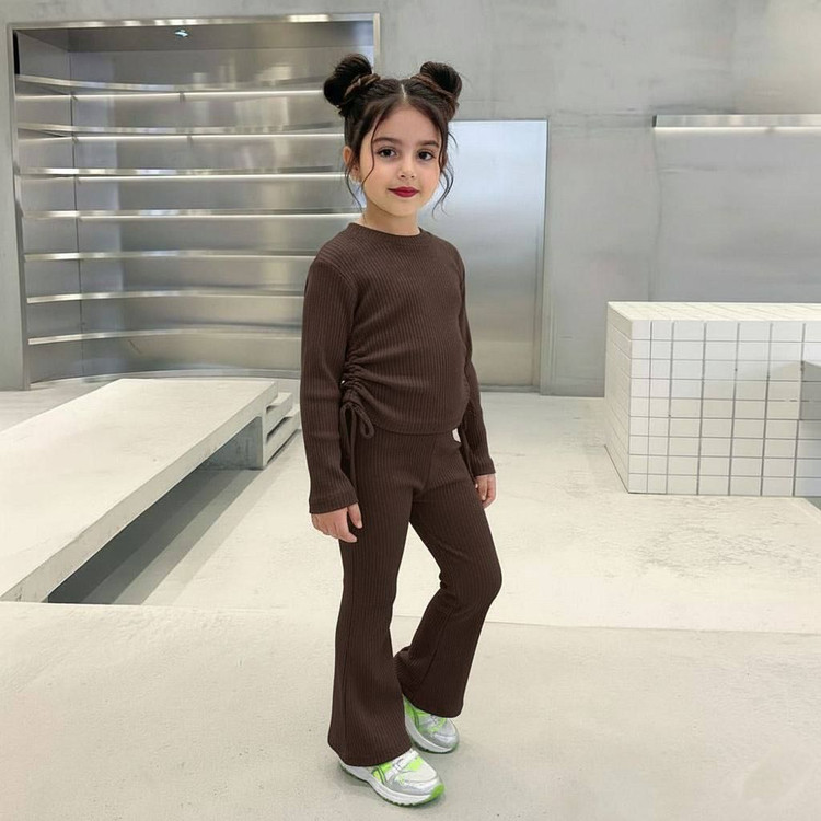 ست بلوز شلوار قهوه ای