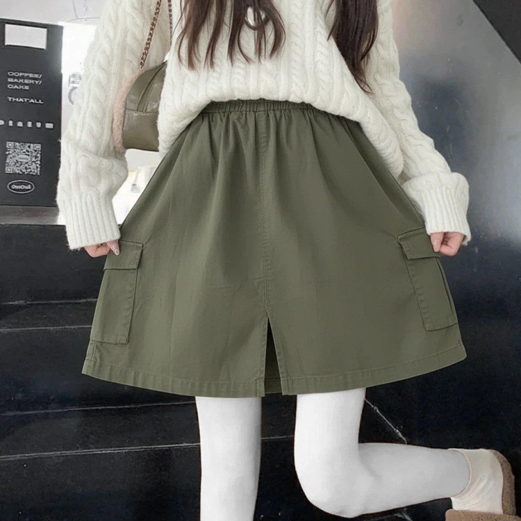 دامن کارگو زنانه کتان وارداتی