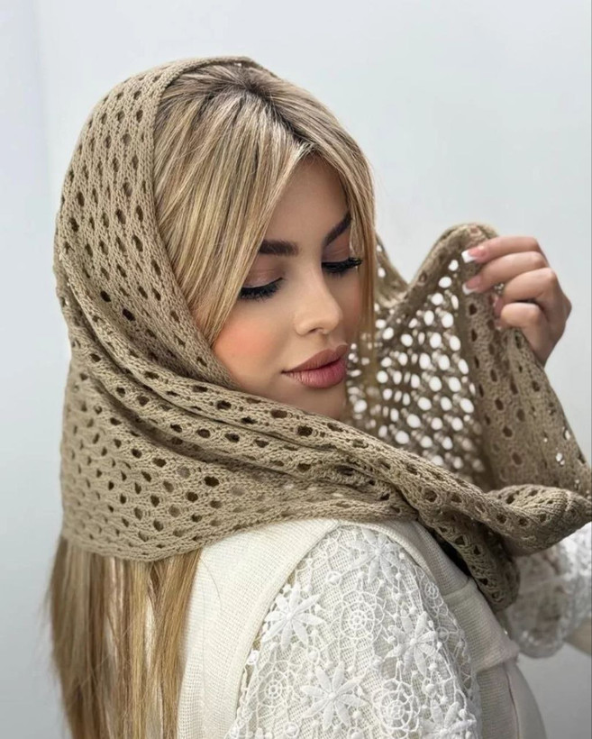 شال قلاب بافی رینگی