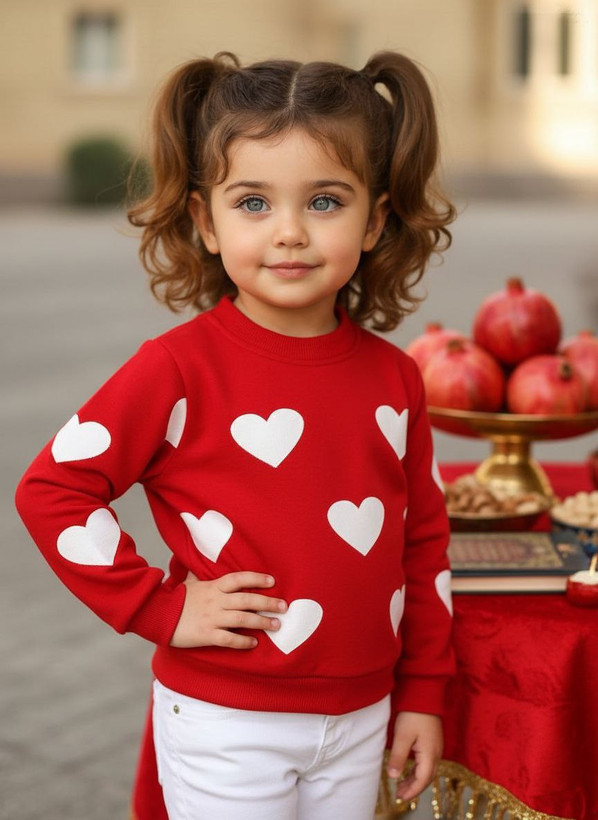 بلوز بچگانه قلبی