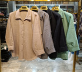 شومیز زنانه کوک دوزی شطرنجی یقه مردانه