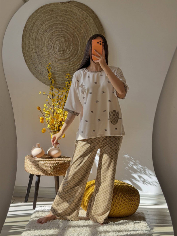 ست تیشرت شلوار زنانه گرجی