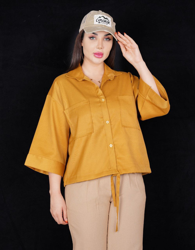 شومیز زنانه خردلی