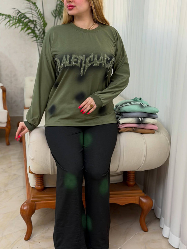 ست بلوز شلوار زنانه فری سایز ۳۸ تا ۴۶