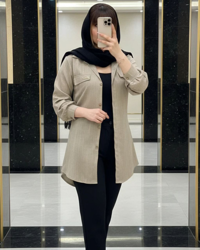 شومیز زنانه قواره دار سر جیب نما