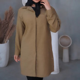 مانتو زنانه زیپ خارجی