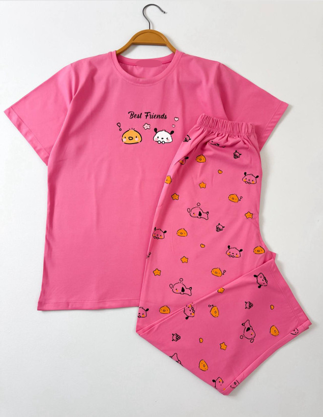 ست تیشرت شلوار زنانه تمامچاپ