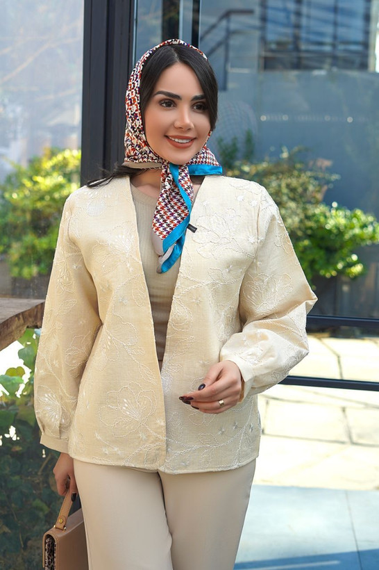 کت زنانه پیش کار لایی پرشین کار شده