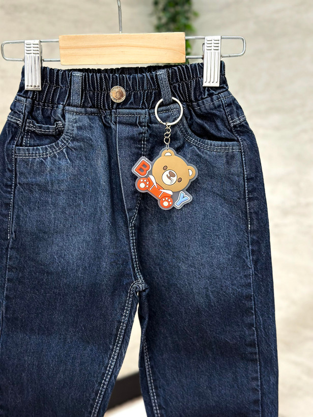 شلوار چین مام نقلی همراه با آویز خرسی