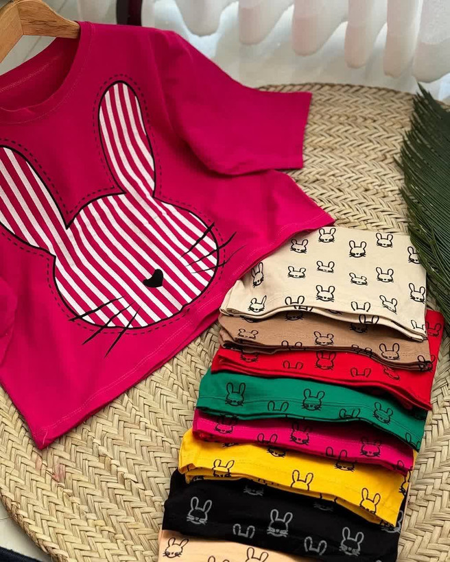 ست کراپ شلوارک خرگوش